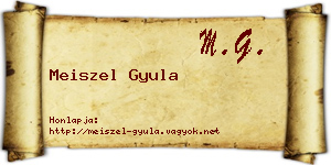Meiszel Gyula névjegykártya